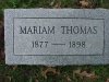 Mariam Thomas - Headstone